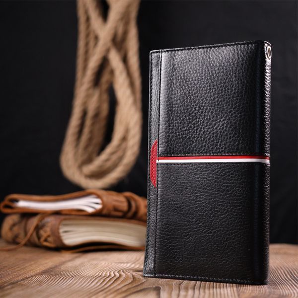 Практичный кошелек-клатч из натуральной кожи KARYA 21183 Чорний 21183 фото