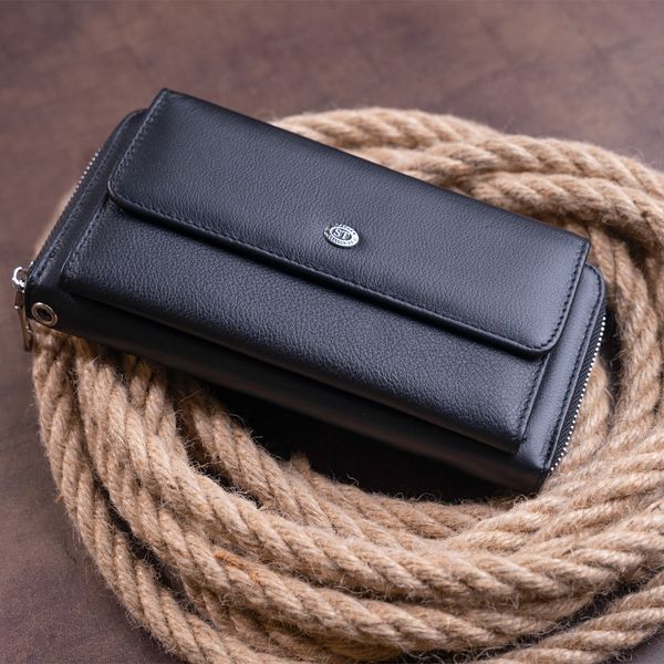 Кошелек с кармашком на лицевой стороне женский ST Leather 19367 Черный 19367 фото