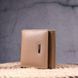 Stylish women's wallet with coin holder made of genuine leather KARYA 21378 Beige 21378 фото 6