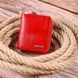 Lacquered women's wallet with a coin holder with a zipper made of genuine textured leather KARYA 21410 Red 21410 фото 6