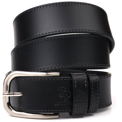 High-quality belt for men made of genuine leather Grande Pelle 21463 Black 21463 фото