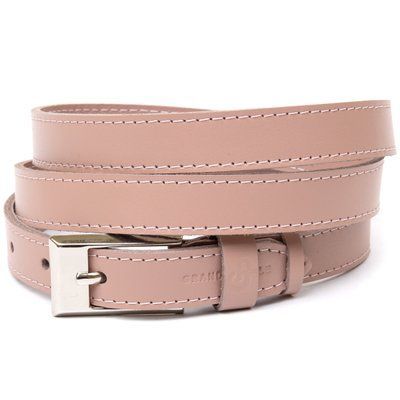 Thin women's leather belt GRANDE PELLE 11448 Pink 11448 фото