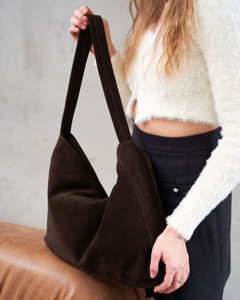 Women's leather bag "Candy" chocolate K7045 фото