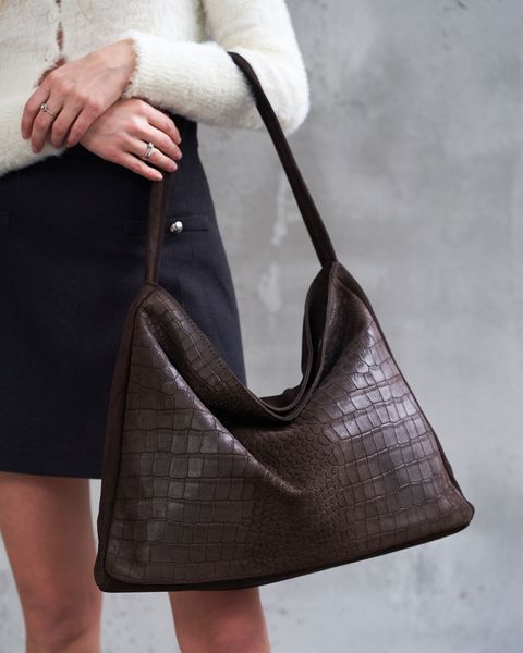 Women's leather bag "Candy" chocolate K7045 фото