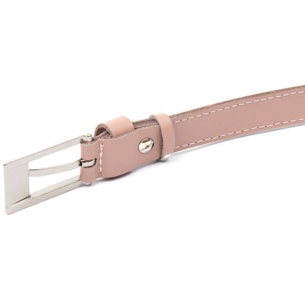 Thin women's leather belt GRANDE PELLE 11448 Pink 11448 фото