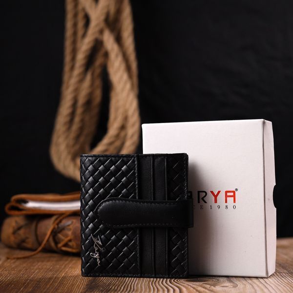 Women's woven wallet made of genuine leather KARYA 20954 Black 20954 фото