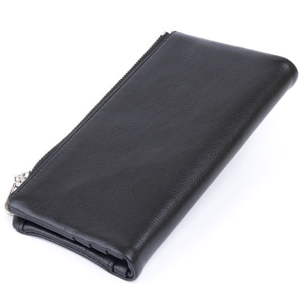 Вертикальный кошелек на кнопке женский ST Leather 19200 Черный 19200 фото