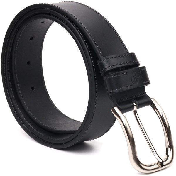 High-quality belt for men made of genuine leather Grande Pelle 21463 Black 21463 фото