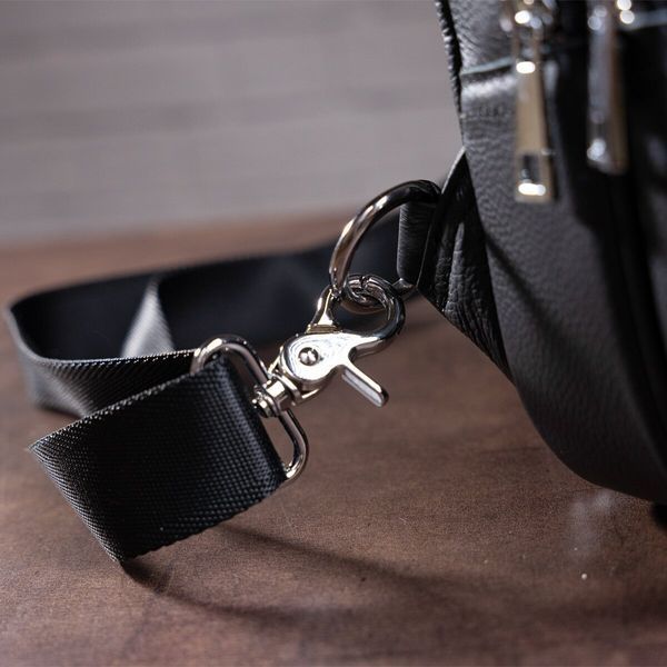 Men's leather shoulder bag Vintage 14840 Black 14840 фото