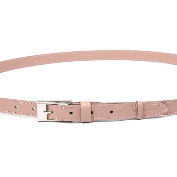 Thin women's leather belt GRANDE PELLE 11448 Pink 11448 фото