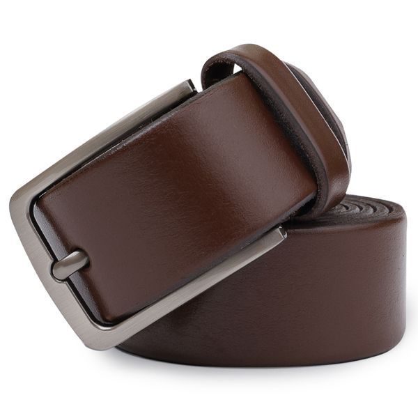Practical men's leather belt Vintage 20722 Brown 20722 фото
