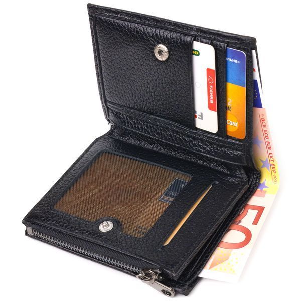 Vertical wallet made of genuine leather with crocodile embossing CANPELLINI 21673 Black 21673 фото