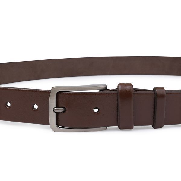 Practical men's leather belt Vintage 20722 Brown 20722 фото