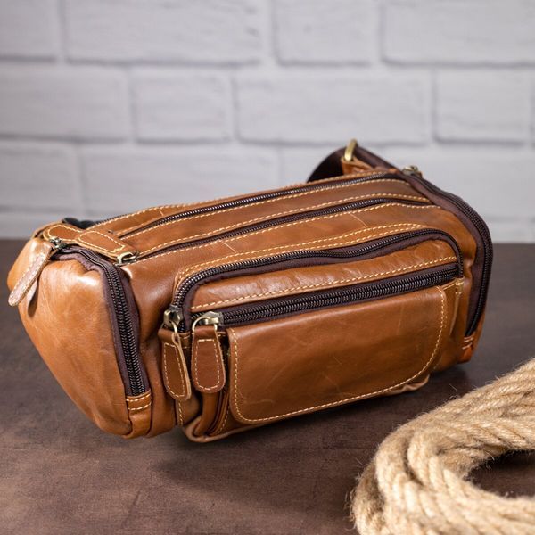 Oversized belt bag Vintage 14695 Brown 14695 фото