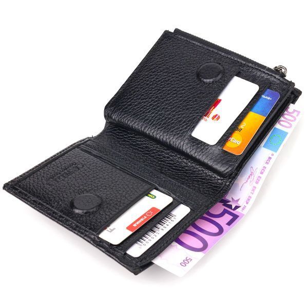 Vertical wallet made of genuine leather with crocodile embossing CANPELLINI 21673 Black 21673 фото