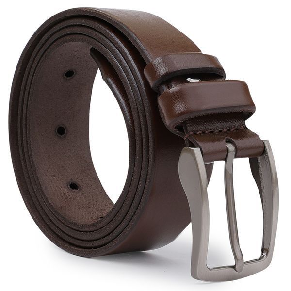 Practical men's leather belt Vintage 20722 Brown 20722 фото