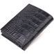 Vertical wallet made of genuine leather with crocodile embossing CANPELLINI 21673 Black 21673 фото 2
