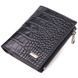 Vertical wallet made of genuine leather with crocodile embossing CANPELLINI 21673 Black 21673 фото 1