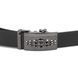 Men's belt with automatic buckle and exotic silhouette Vintage 20300 Black 20300 фото 3