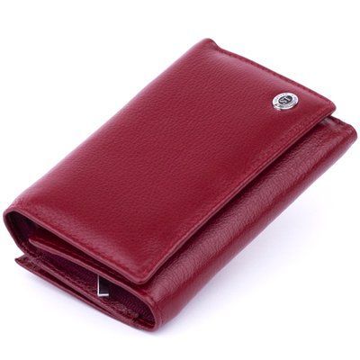 Гаманець горизонтальний з монетником на блискавці жіночий ST Leather 19363 Бордовий 19363 фото