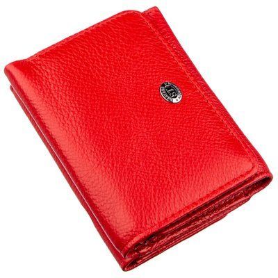 Bright compact women's wallet ST Leather 18892 Red 18892 фото
