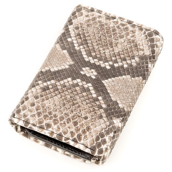 Вертикальний гаманець SNAKE LEATHER 18295 з натуральної шкіри морського пітона Сірий 18295 фото