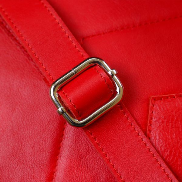 Bright women's backpack made of genuine leather Shvigel 16316 Red 16316 фото