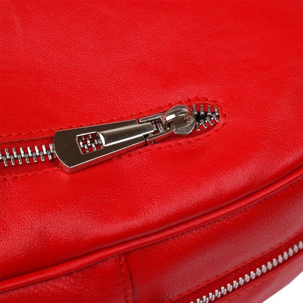 Bright women's backpack made of genuine leather Shvigel 16316 Red 16316 фото