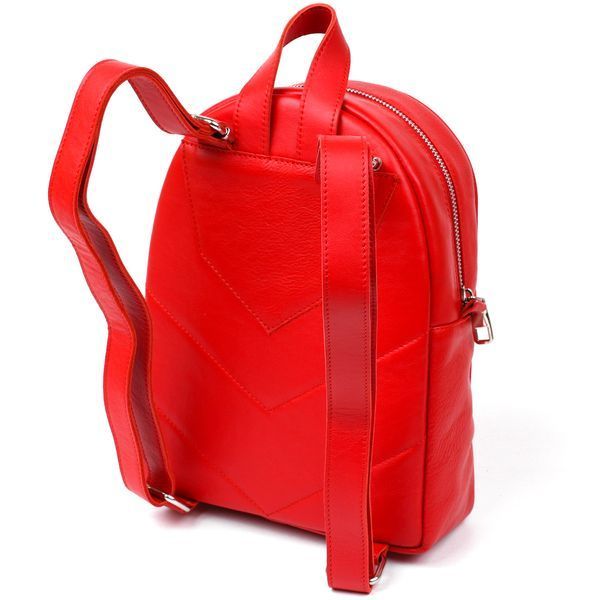 Bright women's backpack made of genuine leather Shvigel 16316 Red 16316 фото