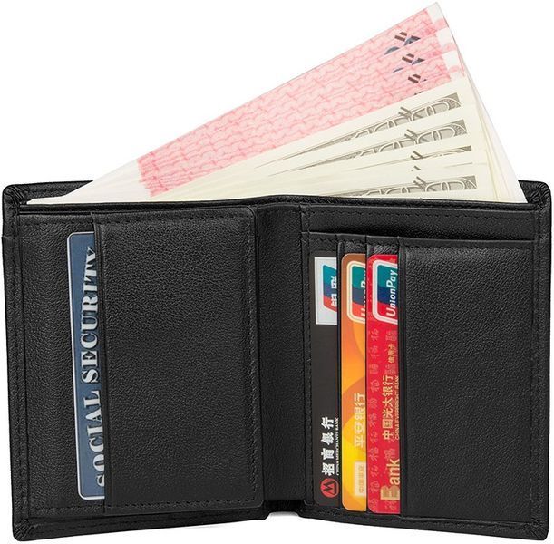 Men's wallet Vintage 14594 leather Black 14594 фото