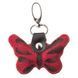 Keychain souvenir butterfly STINGRAY LEATHER 18541 made of genuine stingray leather Red 18541 фото 1