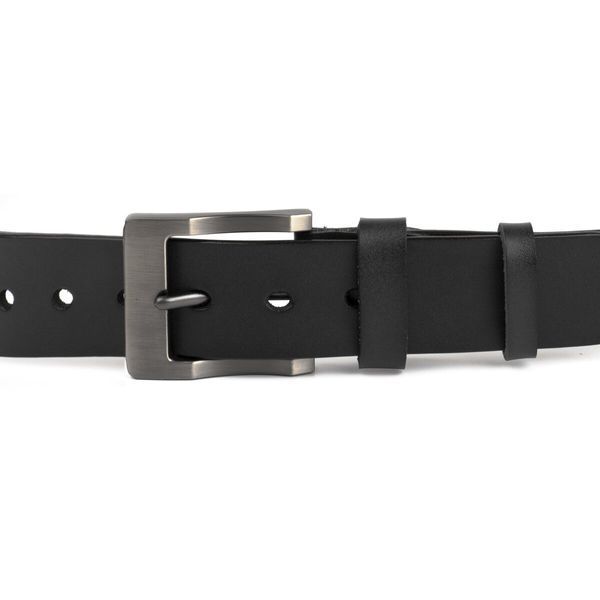 Men's belt with darkened mechanics buckle Vintage 20317 Black 20317 фото