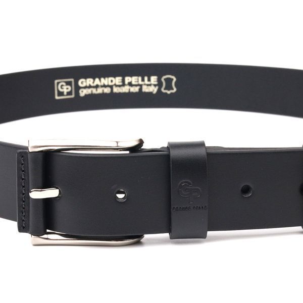 High-quality belt for men made of genuine leather Grande Pelle 21466 Black 21466 фото