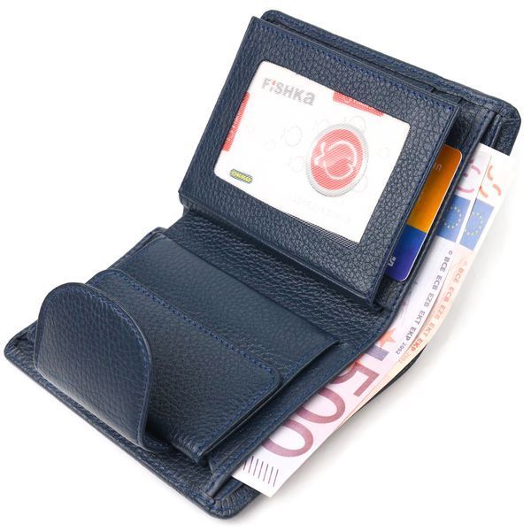 Interesting vertical wallet made of genuine leather CANPELLINI 21675 Blue 21675 фото