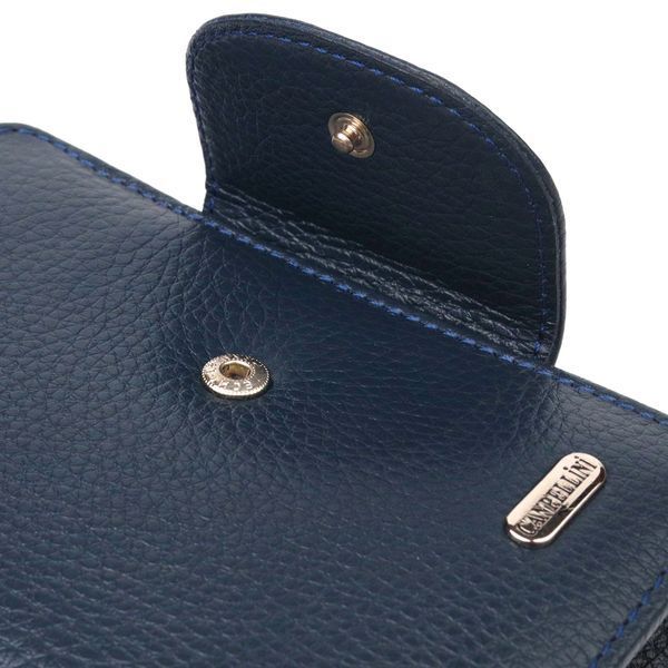 Interesting vertical wallet made of genuine leather CANPELLINI 21675 Blue 21675 фото