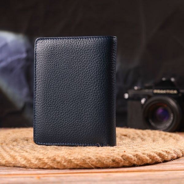 Interesting vertical wallet made of genuine leather CANPELLINI 21675 Blue 21675 фото