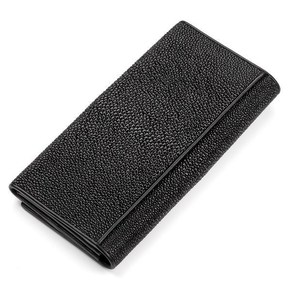 Кошелек женский STINGRAY LEATHER 18096 из натуральной кожи морского ската Чорний 18096 фото