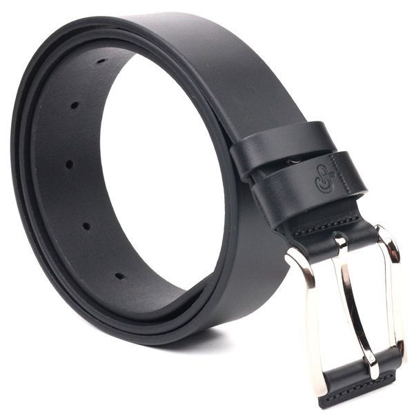 High-quality belt for men made of genuine leather Grande Pelle 21466 Black 21466 фото