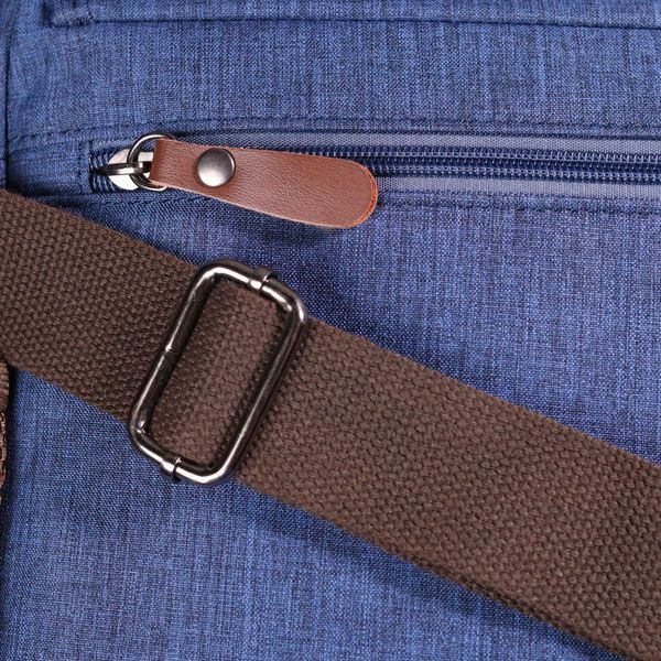Interesting men's textile shoulder bag 21264 Vintage Blue 21264 фото