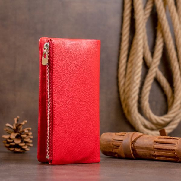 Вертикальный кошелек на кнопке женский ST Leather 19202 Красный 19202 фото