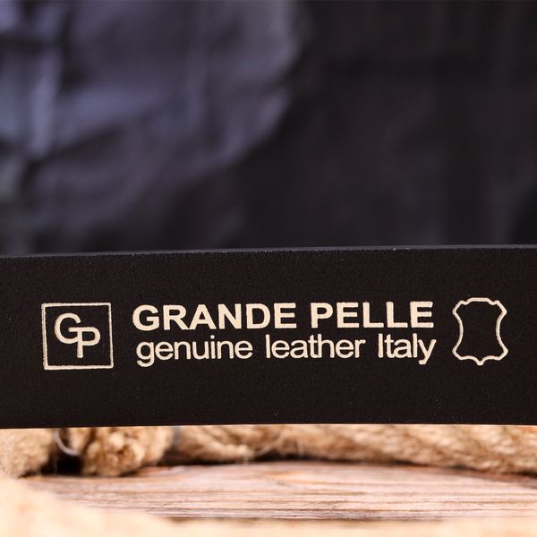 High-quality belt for men made of genuine leather Grande Pelle 21466 Black 21466 фото