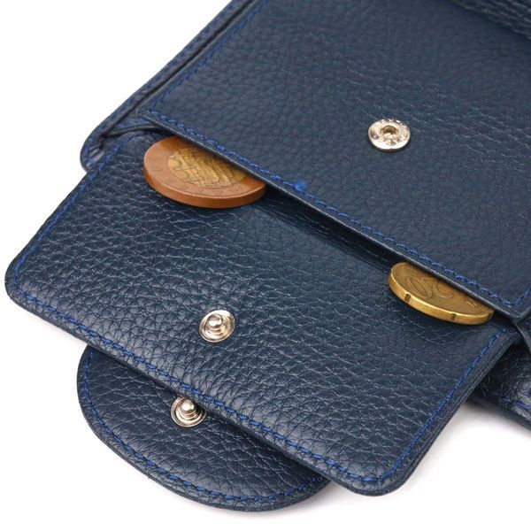 Interesting vertical wallet made of genuine leather CANPELLINI 21675 Blue 21675 фото