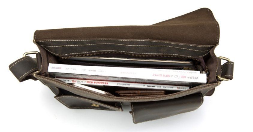 Men's bag with antique effect Vintage 14697 Brown 14697 фото