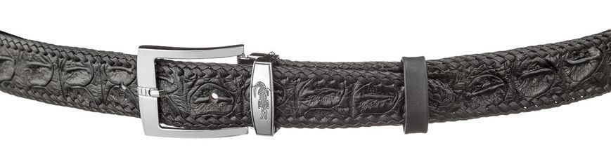 Belt CROCODILE LEATHER 18601 made of genuine crocodile leather Black 18601 фото