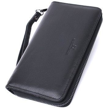 Мужской клатч с блоком для карт из натуральной кожи ST Leather 22694 Черный VAL-01830 фото