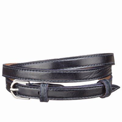 Leather belt MAYBIK 15237 Dark blue 15237 фото