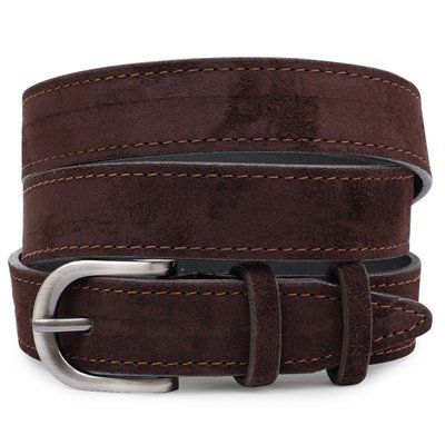 Elegant Vintage Suede Belt 20791 Dark Brown 20791 фото