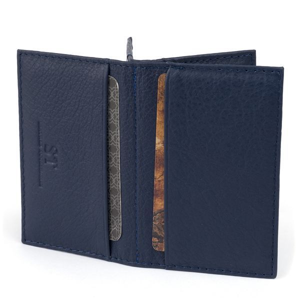 Визитница-книжка ST Leather 19217 Темно-синяя 19217 фото