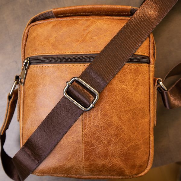 Men's messenger with earphone hole Vintage 20416 Red 20416 фото
