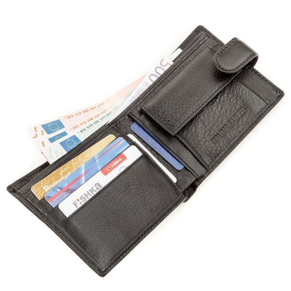 Men's leather banknote ST Leather 18308 (ST104) Black 18308 фото